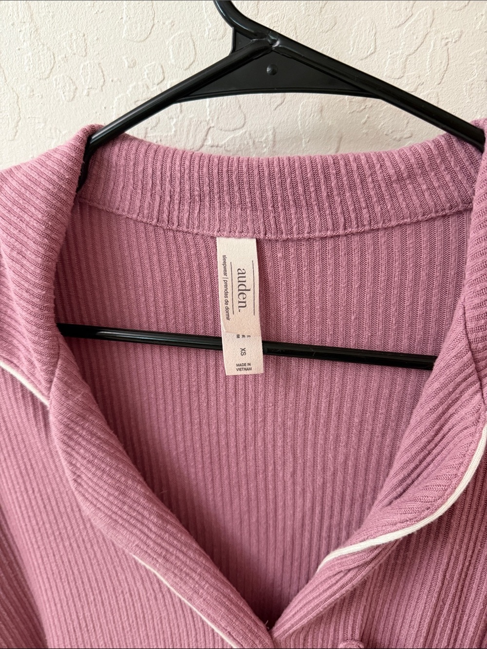 Auden Soft Ribbed Pink Pajama Lounge Set XS - Picture 3 of 4